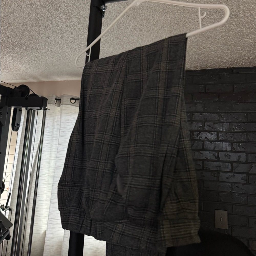 Gray Plaid Pants